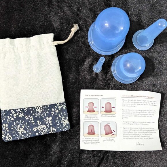 Silicone Massage Vacuum Cups Anti Cellulite Cupping Body Facial Cup Set For Home - Picture 1 of 6